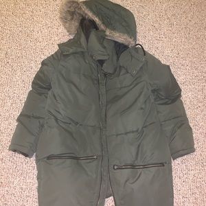 Army Green Fleece Winter Coat